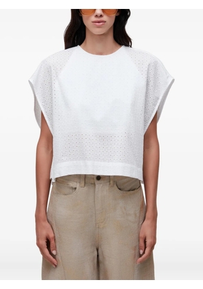 Osklen eyelet-embroidered top - Neutrals
