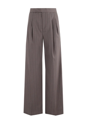 Isabelle Blanche striped straight-leg trousers - Grey