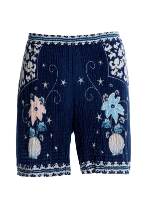 Agua By Agua Bendita Malaga printed shorts - Blue