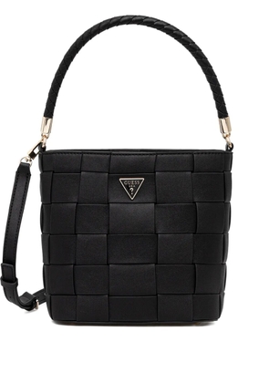 GUESS USA woven braided-handle tote bag - Black