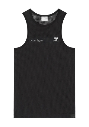Courrèges logo mesh vest - Black