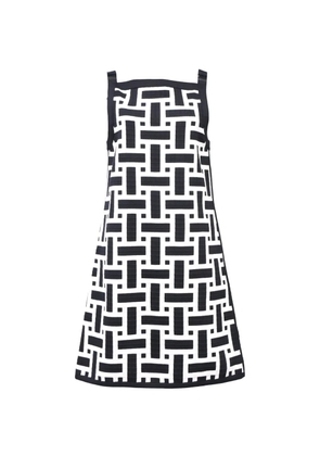 Hermès Pre-Owned geometric-pattern mini dress - White