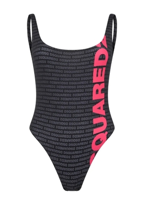 DSQUARED2 logo-detail swimsuit - Black