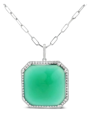 Lisa Nik 18K white gold agate and diamond necklace - Silver