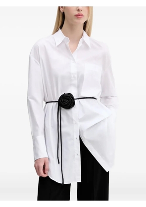 HUGO rose-embellished shirt - White