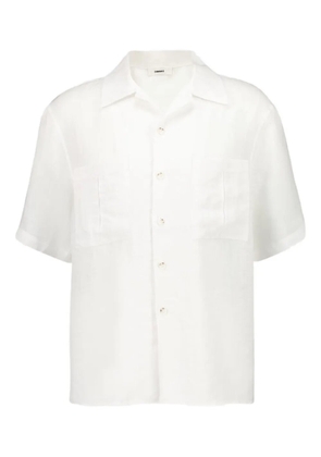 COMMAS V-neck patch-pocket shirt - White