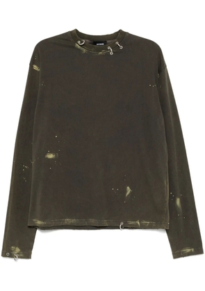 We11done faded effect T-shirt - Green