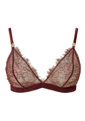 TWINSET lace triangle bra - Red