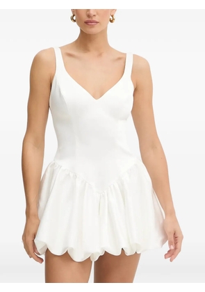 Bardot Oria V-neck gathered-waist dress - White