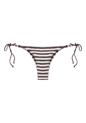 Bond-eye Beaded Tie bikini bottom - White