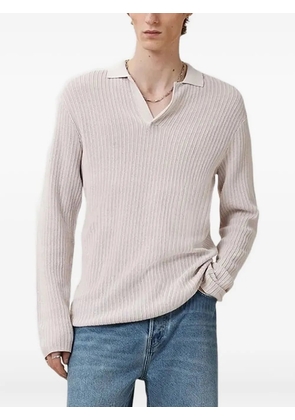 AllSaints ribbed polo-neck sweater - Neutrals