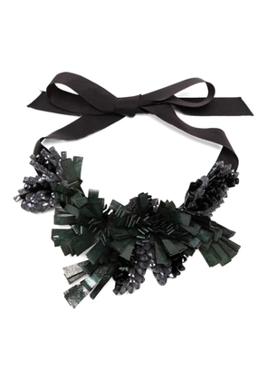 Biyan bow fringe-detailing necklace - Black