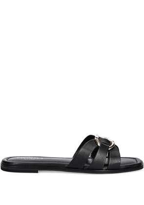 TWINSET crossover flat sandals - Black