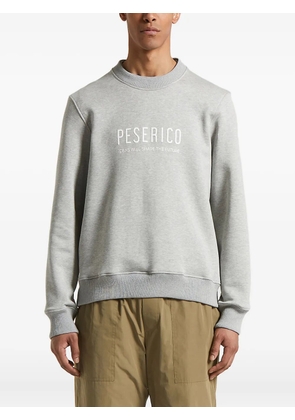 Peserico logo-embroidered crew-neck sweatshirt - Grey