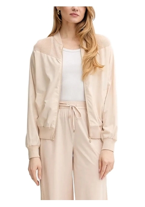 LIU JO mesh-panel bomber jacket - Neutrals