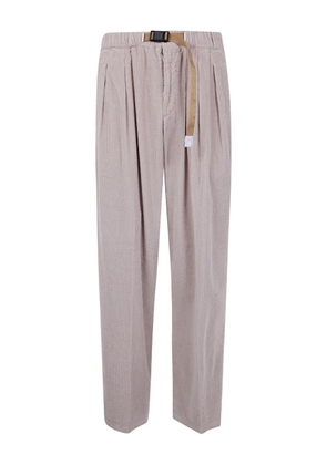 White Sand pleated corduroy trousers - Grey