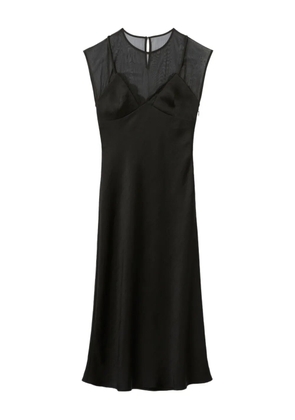 Claudie Pierlot lace-insert slip dress - Black