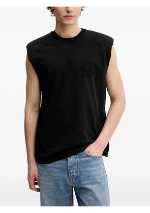 BLUEMARBLE embroidered shoulder-detail vest - Black