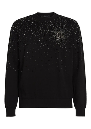 Karl Lagerfeld embellished crewneck sweatshirt - Black