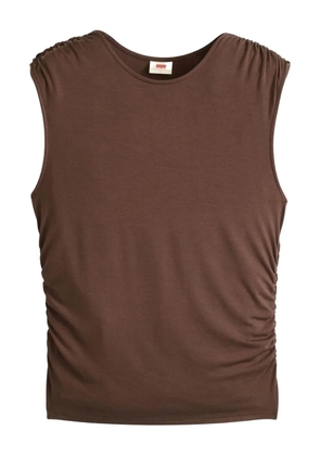 Levi's crew-neck gathered tank top - Brown