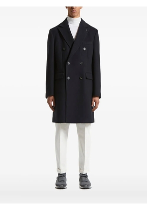 Peserico double-breasted belted coat - Blue