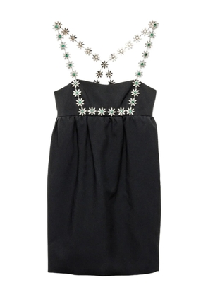 Prada embroidered mini dress - Black