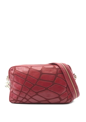 CHANEL Pre-Owned 2008-2009 coco mark lambskin shoulder bag - Red