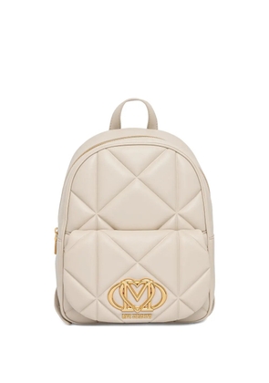 Love Moschino quilted-design backpack - Neutrals