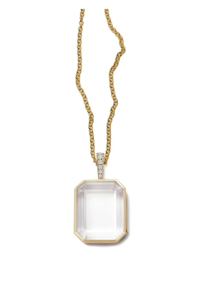 Loquet diamond locket necklace - Gold