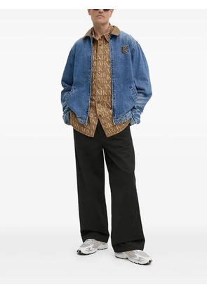 karl kani embroidered-logo denim jacket - Blue