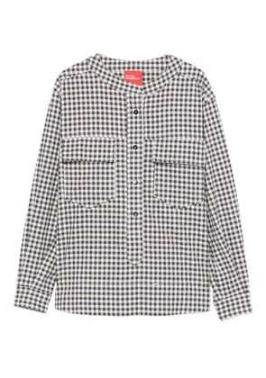 Merci check-print shirt - Brown