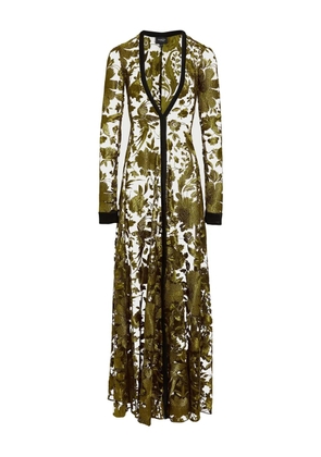 Giambattista Valli embroidered-floral maxi dress - Green