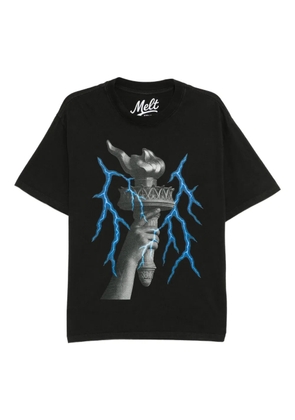 Melt graphic-print T-shirt - Black