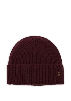 Polo Ralph Lauren signature-cuff beanie hat - Red