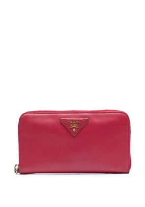Prada Pre-Owned 2013-2025 Saffiano Zip Around Wallet long wallets - Red