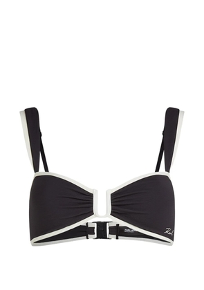Karl Lagerfeld Signature bandeau bikini top - Black