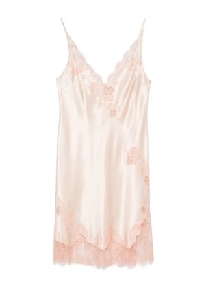Carine Gilson Caudry-lace silk nightdress - Pink