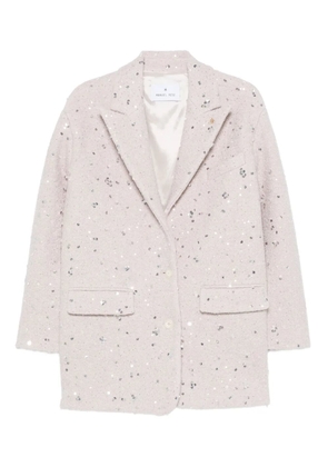Manuel Ritz sequin-embellished bouclé jacket - Neutrals