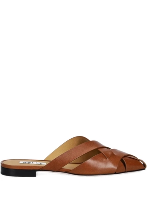 Bally Sylt brushed leather mules - Brown