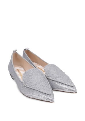 Nicholas Kirkwood Beya sequin pointed ballet flats - Silver