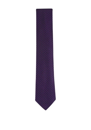Zegna patterned tie - Purple