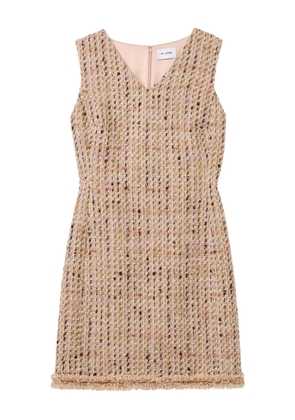 St. John tweed frill-hem dress - Neutrals