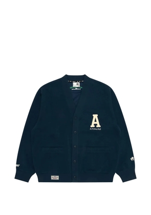AAPE BY *A BATHING APE® V-neck logo cardigan - Blue