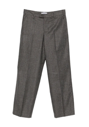 PT Torino checked straight-leg trousers - Brown