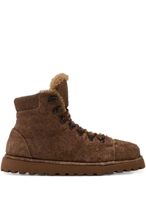 Marsèll Pallottola shearling lace-up boots - Brown