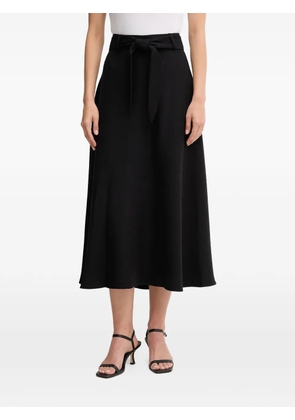 DKNY tie-waist a-line midi skirt - Black
