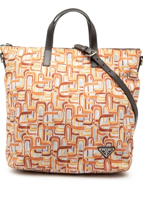 Prada Pre-Owned 2013-2025 Tessuto Stampato satchel - Orange