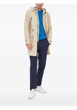 Sisley hooded drawstring-waistband parka coat - Neutrals