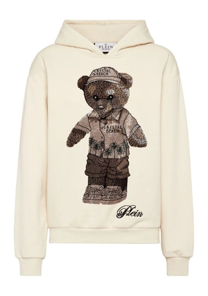 Philipp Plein Teddy Beach crystal hoodie - Neutrals