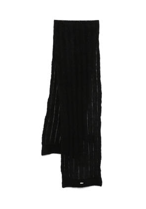 Herno striped scarf - Black